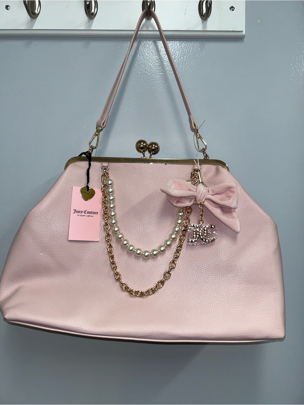 NEW Juicy Couture Fashion items Charm HaussLarge Frame Clutch “kisslock”